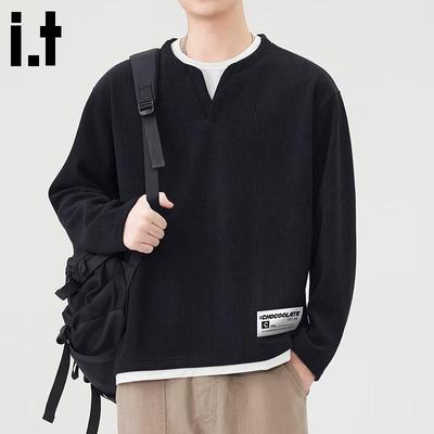 :CHOCOOLATEit Men's Waffle Knit Pullover Sweatshirt