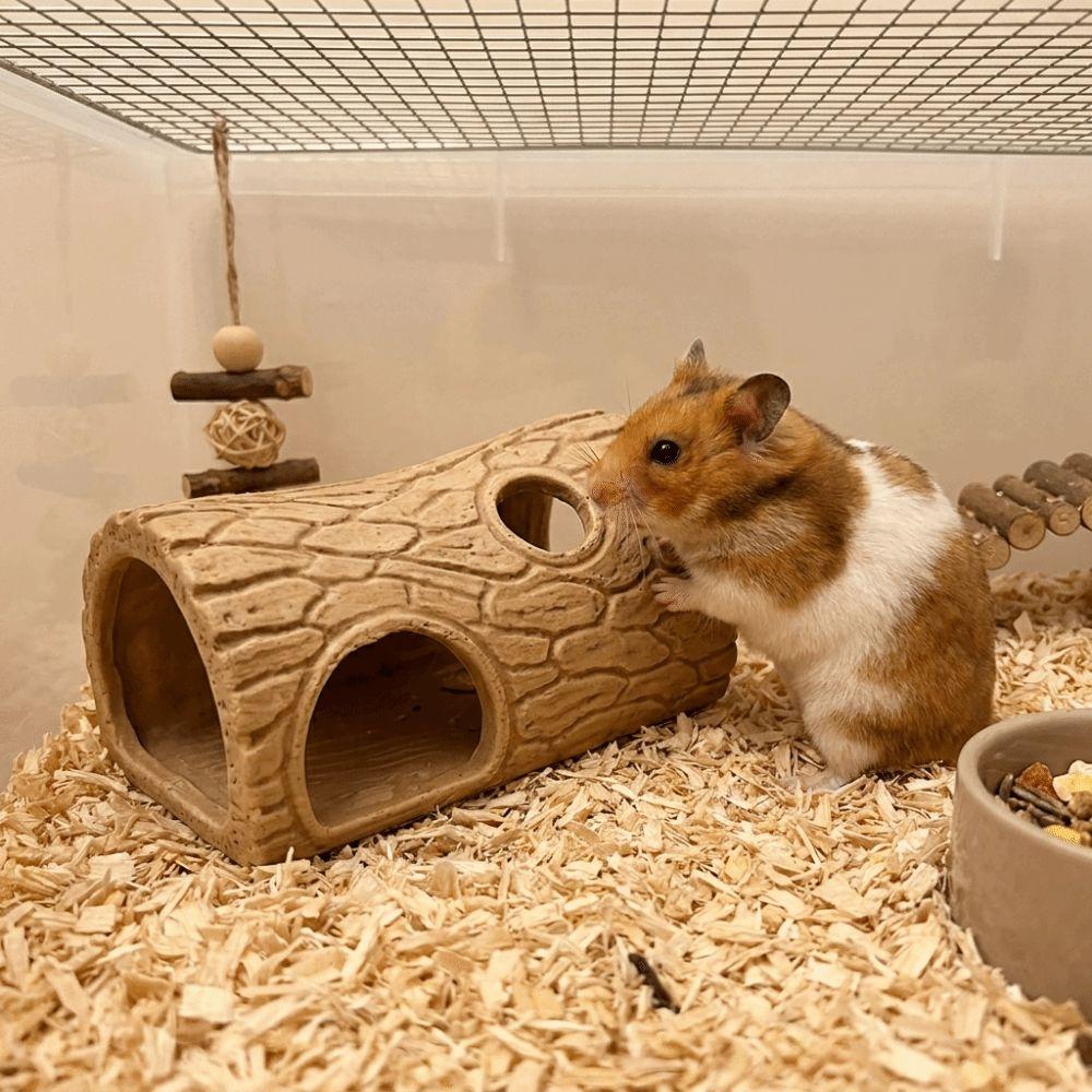 Tree Hole Shape Fish Hollow Shelter Plastic Reptile Shelter Reptile Hideout Cave Reptile Habitat