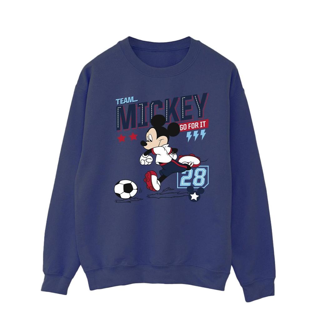 Disney Mens Mickey Mouse Team Mickey Football Sweatshirt