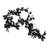 Beautifully Crafted Halloween Flower Decoration Black Roses Garland 5 7FT