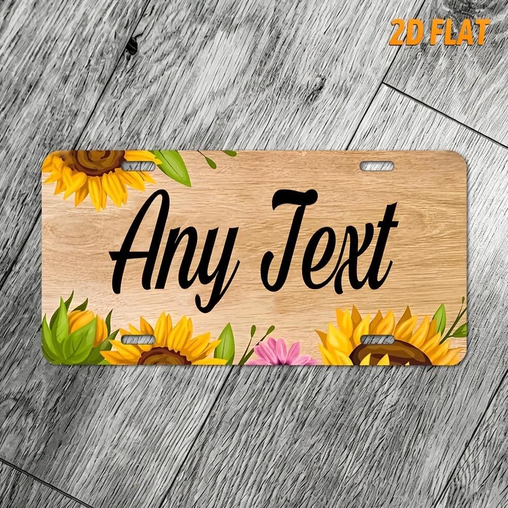 Personalized Plant-Themed 2D Flat Plaque Custom Text 30x15cm Home Garden Decor
