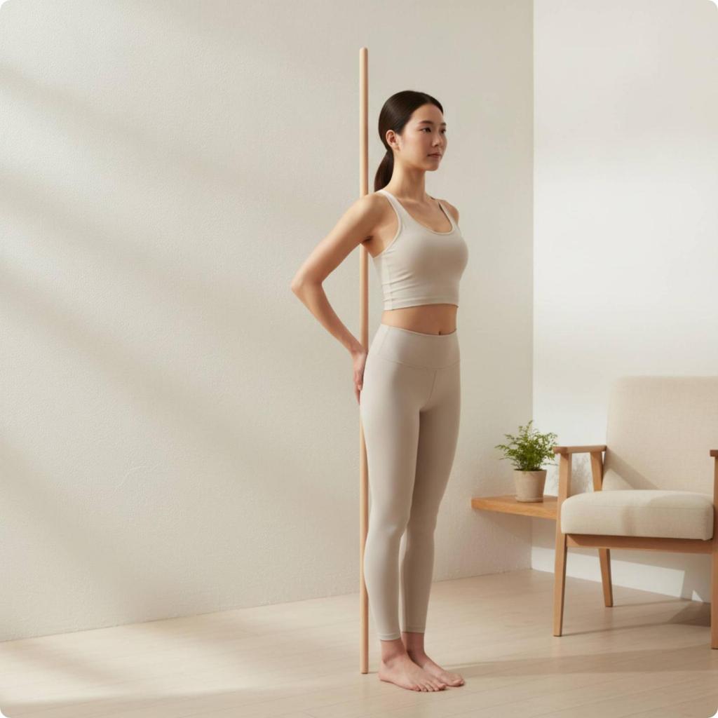 Wooden Training Smooth Practice Wood for Athletes, Yogis, Home Gym, Stretching Studio,