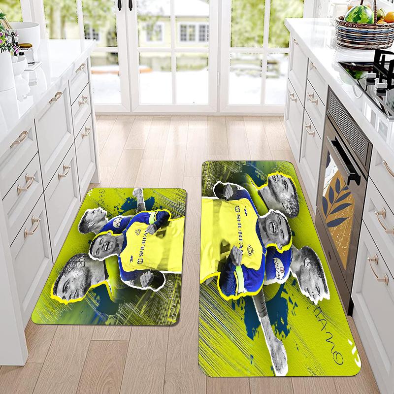 Cristiano Ronaldo Flannel Area Rug Soft Kitchen Floor Mat Non Slip Carpet Room Decor