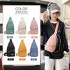 Koreanische Version einfacher Damen-Brusttasche neue mehrschichtige Stickerei Faden große Kapazität Brust-Rucksack Mädchen Outdoor Freizeit