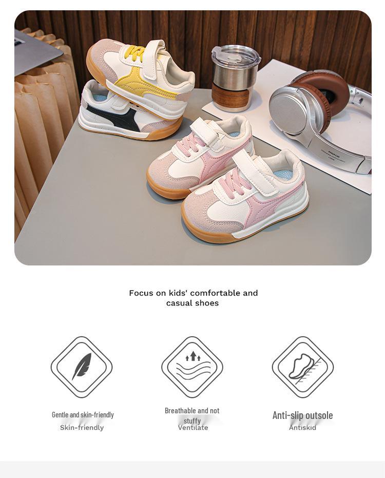 2025 Kids' Agan Sports Shoes: New Spring/Autumn Girls & Boys Soft Sole White Sneakers
