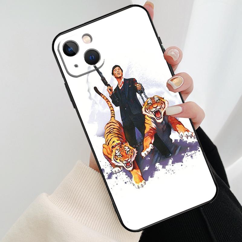 Scarface Tony Montana Phone Case For iPhone 11 12 13 14 15 16 Pro Max Mini X XR XS Max Plus Cover Funda
