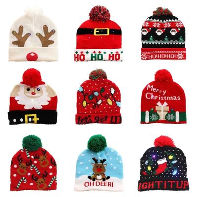 Chapeau de fête lumineux multifonctionnel de Noël Décoration Arbre de Noël Élan Ménage pour Enfant Fille Garçons Déguisement Fête