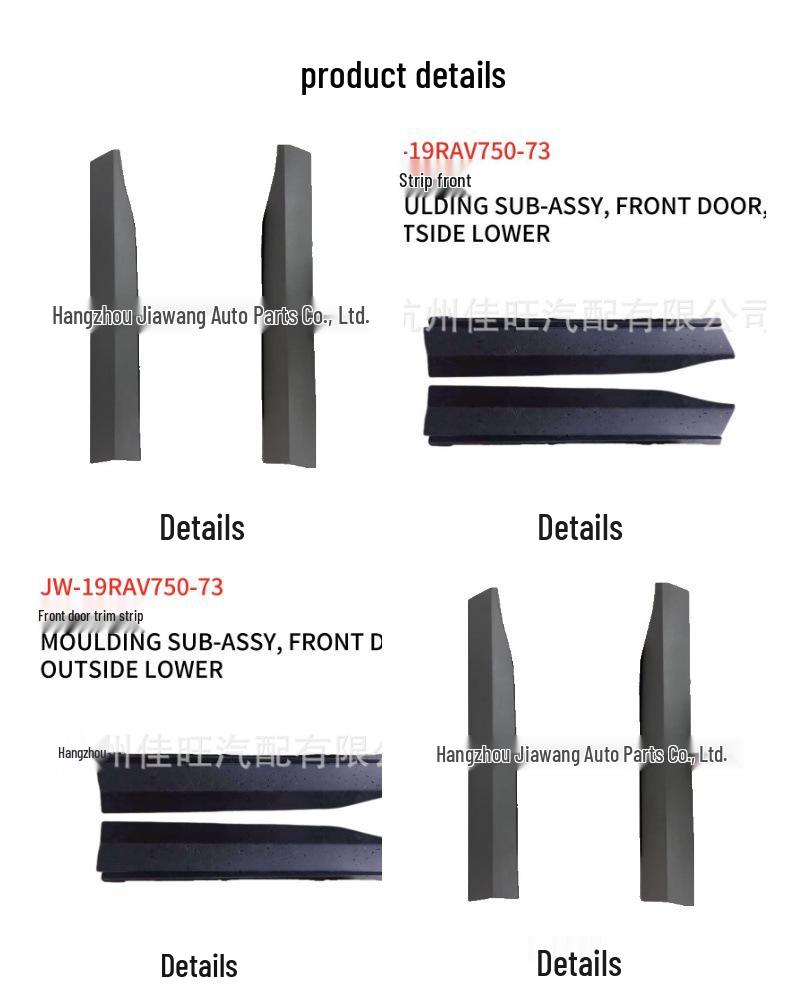 Pasuje do Toyota RAV4 2019 Listwa ozdobna drzwi przednich 75073-0R100 P / 75074-0R101 L