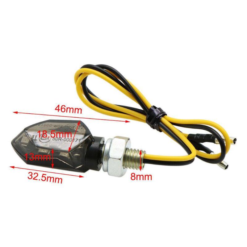 1 Piece Super Bright Motorcycle Led Turn Signal Light Mini Universal Led Motorbike Lamp Amber Blinker Led Indicators Light