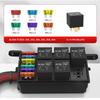 12V Fuse Relay Box 6 Way Relay Fuse Box Pre-Wired Waterproof Relays Box with 6 Relays and 12 ATC/ATO Fuses Relay Panel