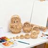 10Pcs/Set Handmade Russian Nesting Doll 10 Layers Kids Wooden Matryoshka Doll Retro Girl Stacking Toy Desktop Decoration Ornament