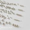 20 Acrylic Silver Square-Round Spacer Beads for DIY Beading and Accessories