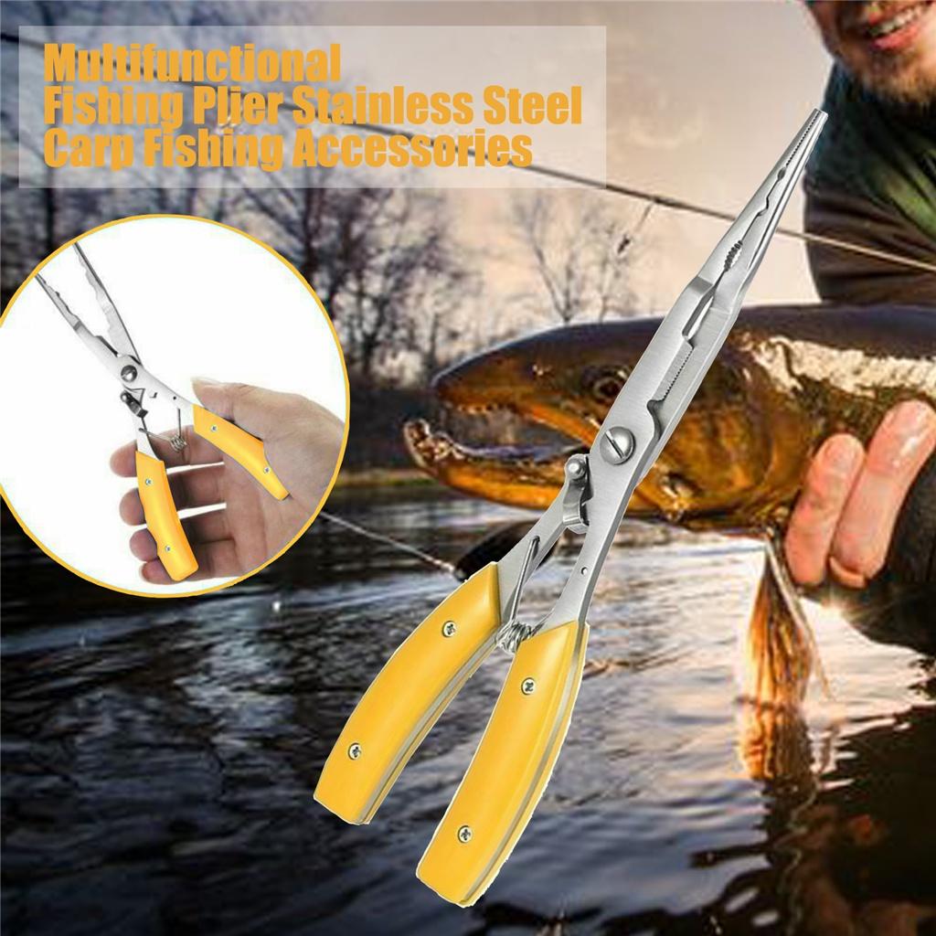 Fishing Line Cutter Hook Tackle Stainless Steel Fishing Plier Fishing Tackle Tool Cutter Hook Remover Line Cutter Grip Split Ring Pliers