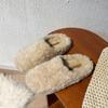 Fashion and lightweight suede thick-soled fluffy slippers women's shoes 2025 new winter wear high-heeled warm bag head slippers