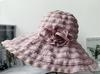 Ht1676  New Fashion Women Hat Korea Style Flower Packable Large Wide Brim Hat Anti-Uv Adjustable Ladies Floppy Beach Sun Hat