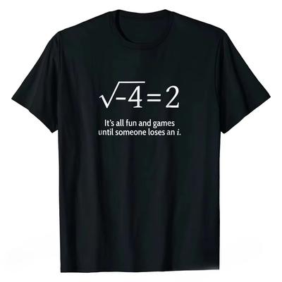 Math Joke Graphic Tee Funny Algebra Square Root Tshirt Unisex Casual Short Sleeve Cotton Top