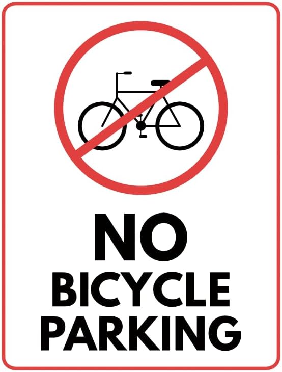 1fNo Bicycle Parking Sign Parking Signs 8 x 12 Metal Tin Sign Garage Man Cave Wall Decor aluminum 20x30cm