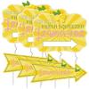 6Sets Lemonade Shop Sign,17''X 12''Summer Lemonade Yard Sign Stake Double Sided Lemonade Stand Arrow Sign 17''X6''With Metal Sta
