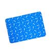 Bone Printed Pet Pee Pad Blue Size M High Absorbency Washable Pet Training Mat Anti Slip Dog Toilet Mat Dog Pee Pads