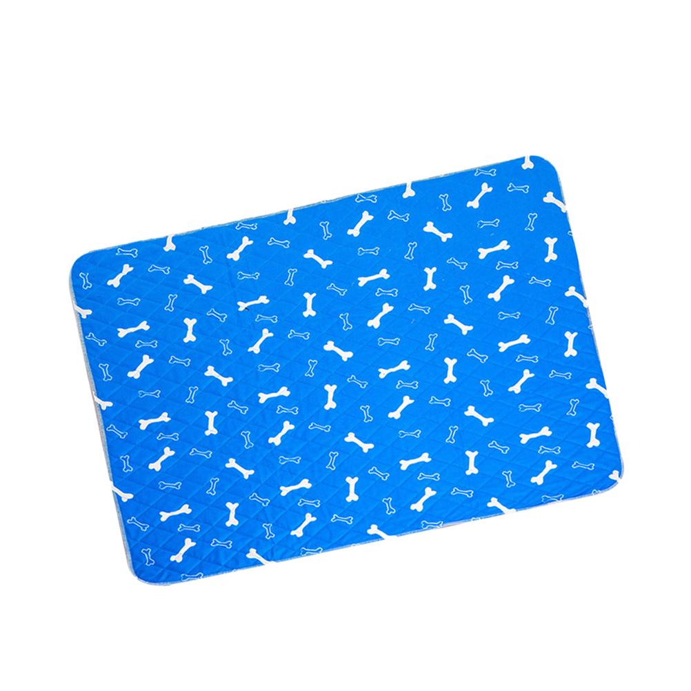 

Bone Printed Pet Pee Pad Blue Size M High Absorbency Washable Pet Training Mat Anti Slip Dog Toilet Mat Dog Pee Pads S
