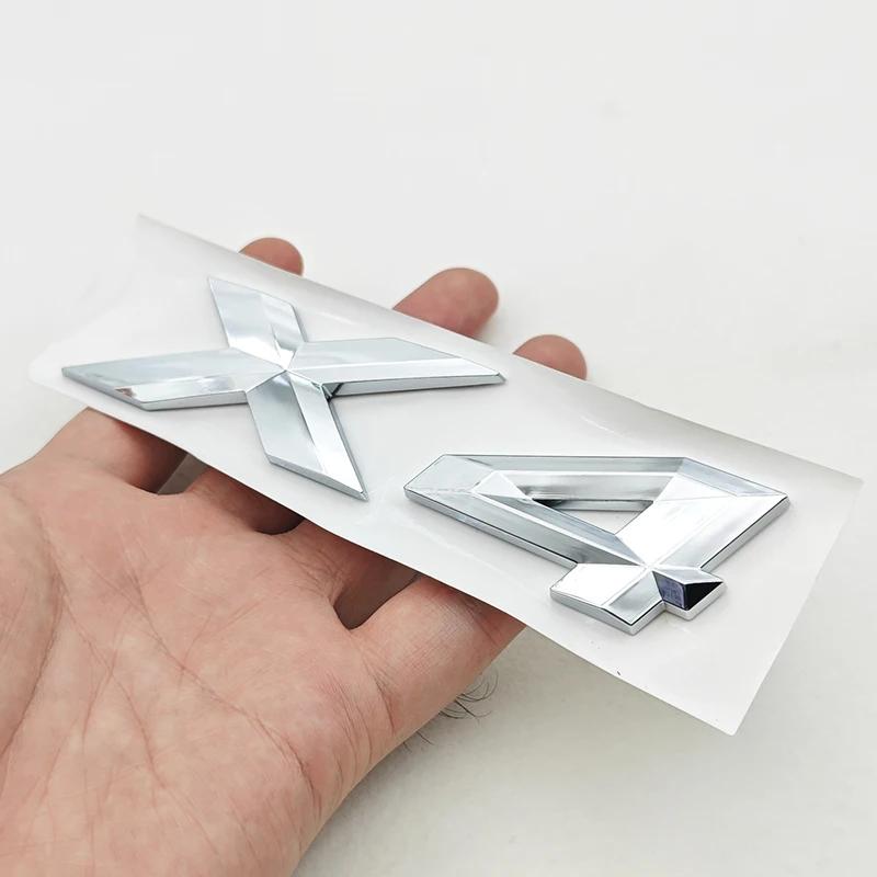 NEW 3D ABS Car Rear Trunk Emblem Badge Sticker For BMW X1 X2 X3 X5 X6 GT Z4 Glossy Black Chrome Logo Decal Styling Accessories IK7