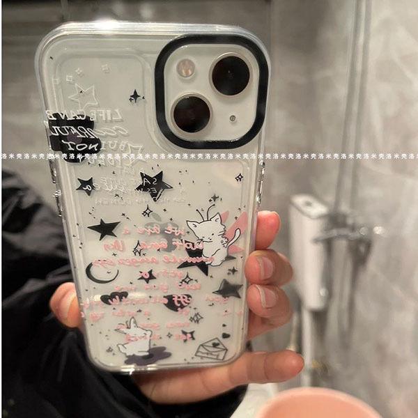 

Transparent Cartoon Rabbit Case for Apple 17 Pro Max - Cute, Popular, Soft Apple 17