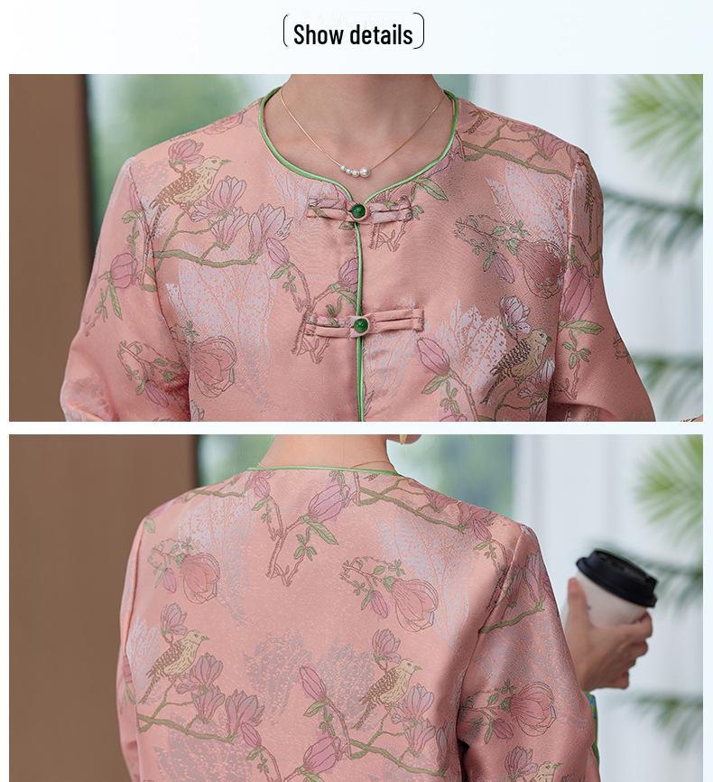 Dámská stylová bunda na jaro/podzim 2024 v čínském stylu