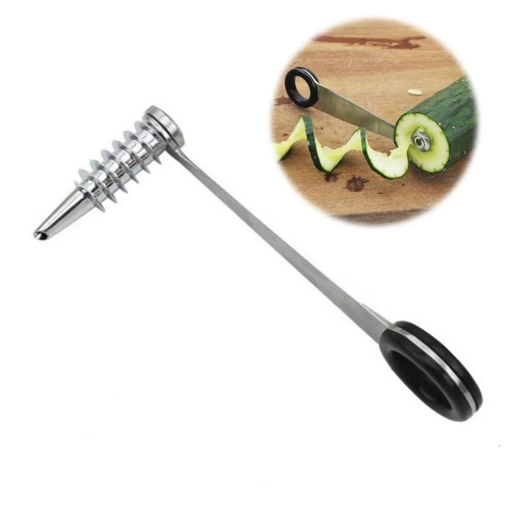 Portable Cucumber Spiral Slicer Multifunctional Carrot Slicer Cutter  Kitchen Tool
