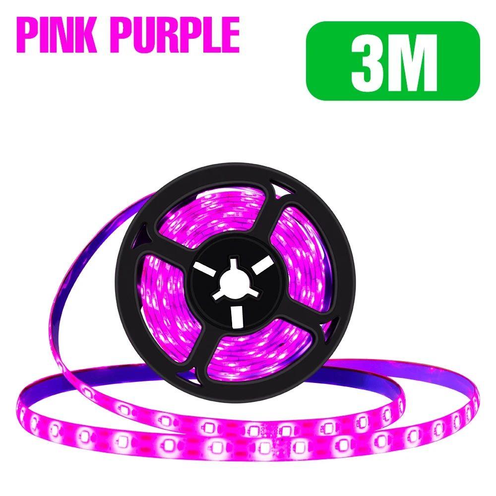 

Светодиодная лампа для выращивания растений полного спектра USB 5 В Светодиод 2835 Чип Фитолампа для рассады цветов теплицы гидропонного сада выращивания в помещении фитолампа 3M розовый