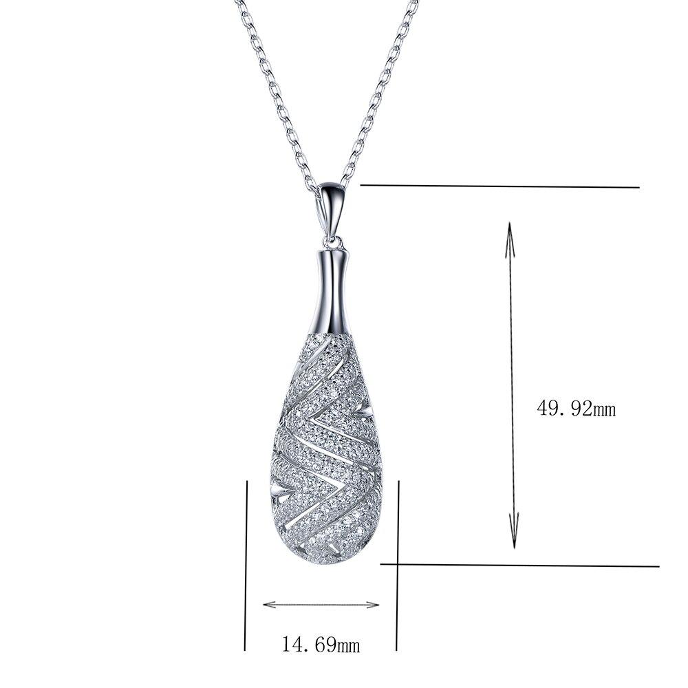 Tkj S925 Sterling Silver New Fashion Zircon Water Droplets Small Fresh Simple Ladies Necklace Temperament Clavicle Chain Female