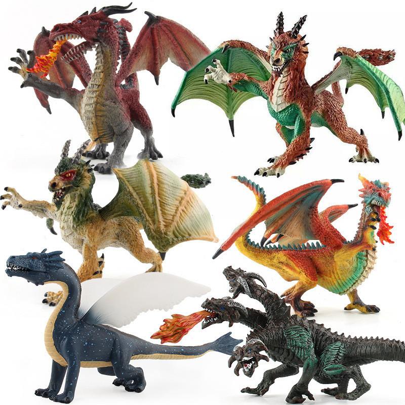Jurassic Dinosaur Model Pvc Figurine With Wild Dual Head Design For Collectors And Display