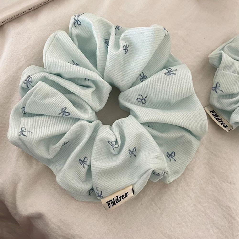 Handmade Blue Bow Hair Ties High Elasticity Hair Accessories Kawaii Hairband