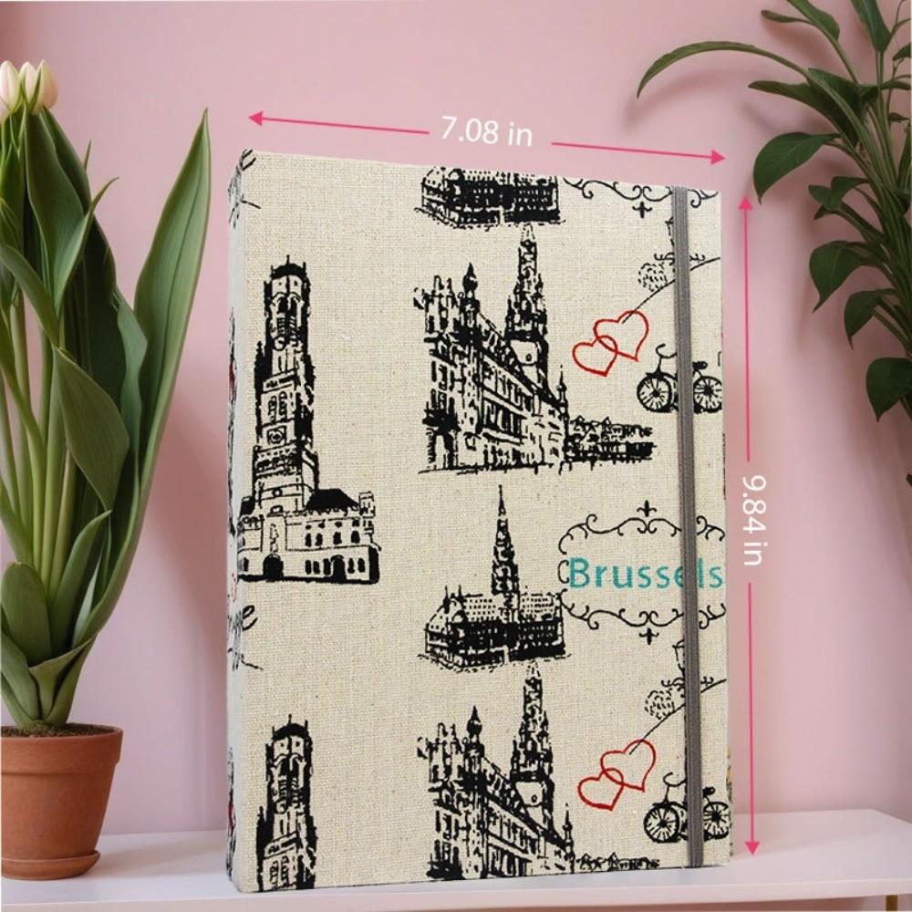 

Printed Fabric Scrapbook Album 6 Inch 200 Pockets Slip-in Picture Albums Family Memory 12