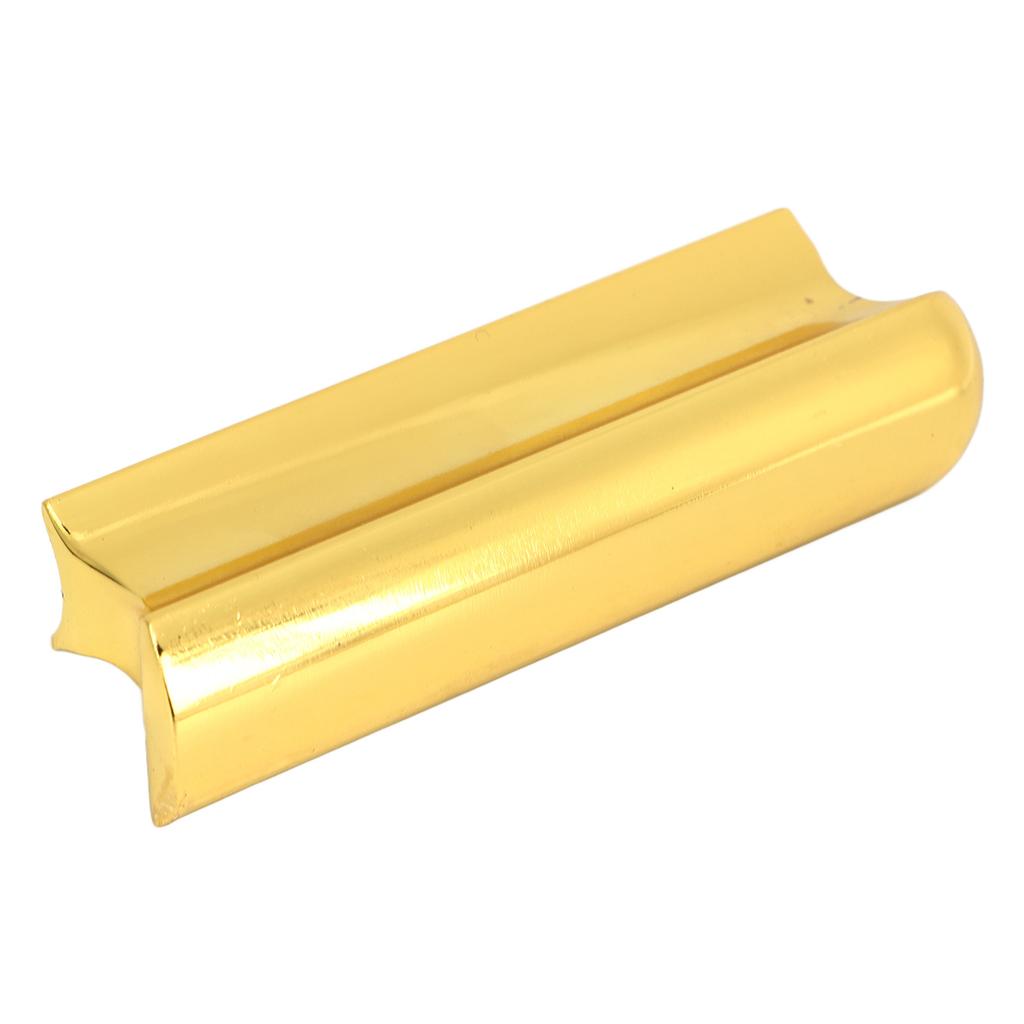Guitar Slider with 4 Finger Picks Metal Ukulele Slide Tone Bar Stringed Instrument Accessories Gold Color