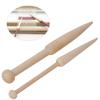 2Pcs Single Head Design Wooden Knitting Needles Beech Wood Wood Stick  Wool Sweater Making