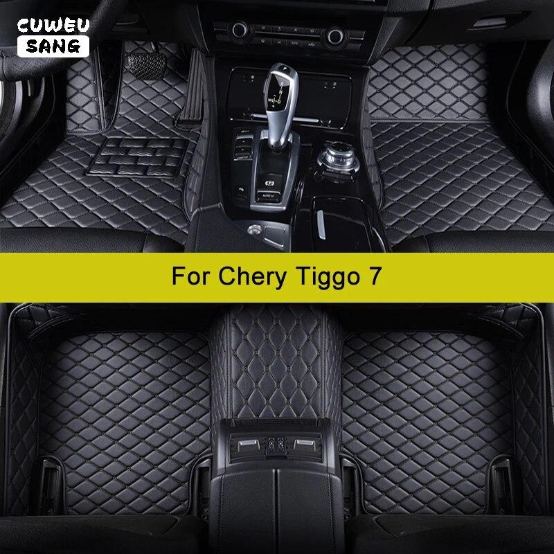 

Автомобильные коврики CUWEUSANG на заказ для Chery Tiggo 7 7Pro 7Plus, автомобильные ковры, аксессуары для ног Coche 2016-2019 7 бежевый