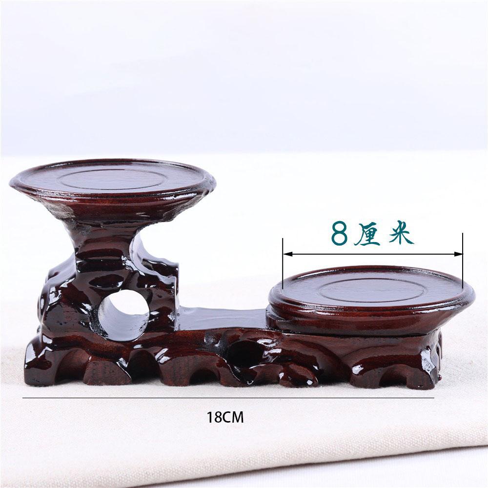 Red Wood Solid Wood Head Base, Vase, Bonsai Base, Purple Sand, Tea Pot, Large, Medium Height, Circular, Jade