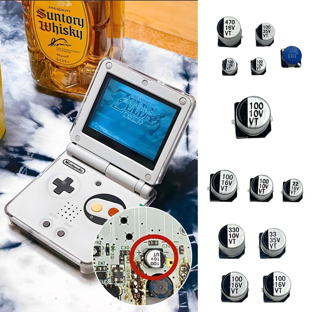 Repairing Motherboard Capacitor DIY Electrolytic Capacitor for GBA/GBASP/GBC/GBP Spare Parts