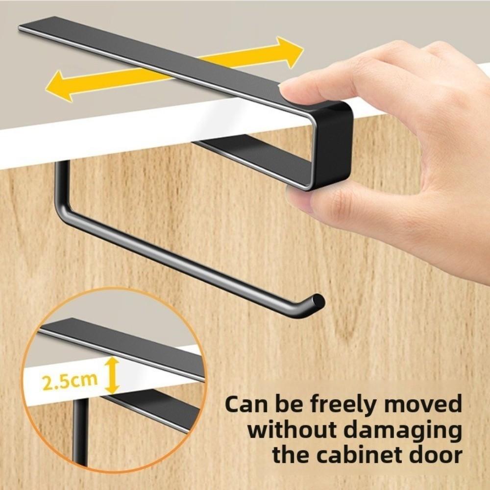 Carbon Steel Cup Lid Holder Multi-functional Black White Lid Storage Rack Space Saving No Drilling Tissue Organizer Kitchen Use