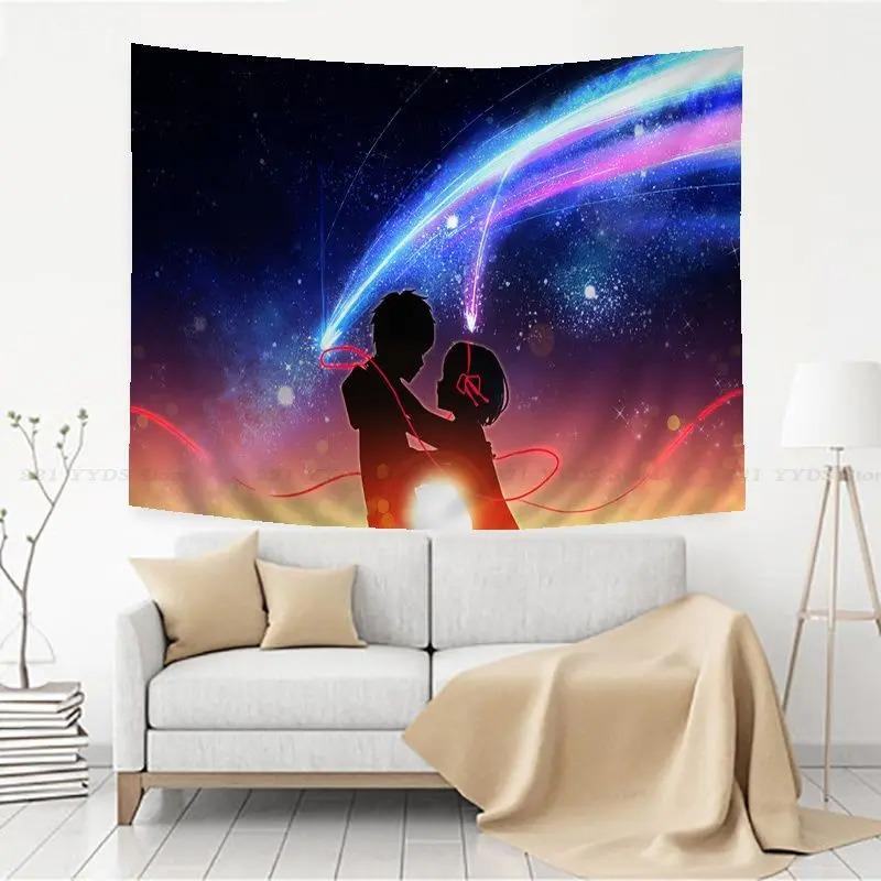 Office Living Room Tapestry Japanese Anime Your Name Tapestry Home Wall Decoration Tapestry