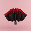 Men's Black 24-Rib Automatic Folding Umbrella with Custom Logo and UV Protection