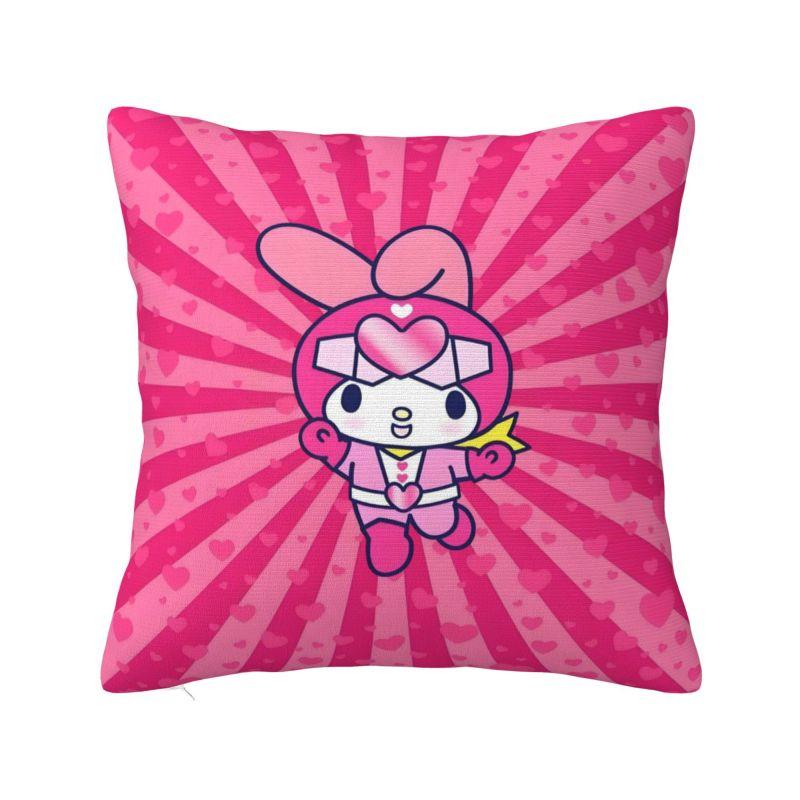 Custom Luxury Sanrio My Melody Anime Cushion Cover for Sofa Polyester Cartoon Cute Throw Pillow Case Bedroom Decoration