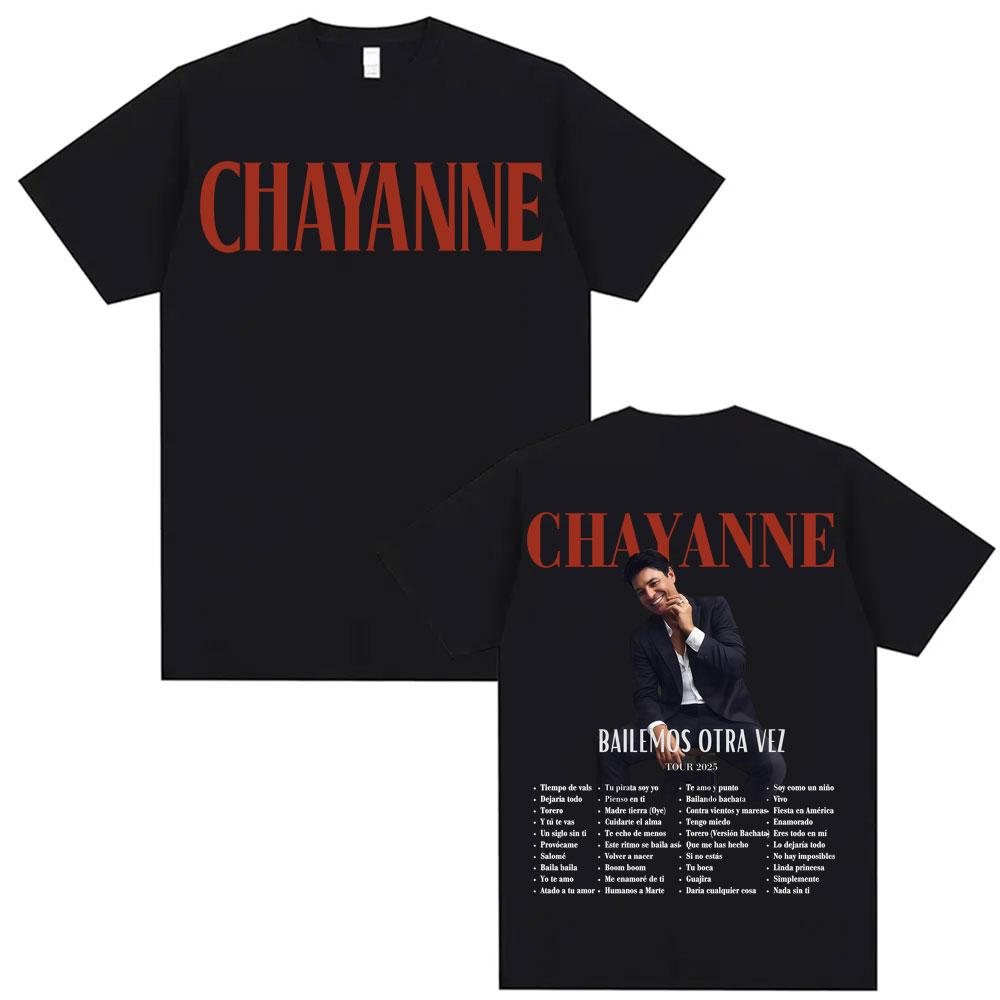 Singer Chayanne Bailamos Otra Vez Album Tour 2025 T Shirts Unisex Women 90s Vintage Harajuku Hip Hop Tshirt Summer Cotton Tshirts