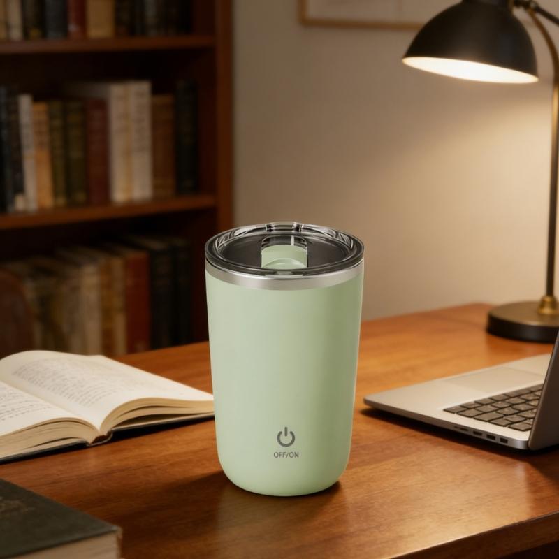 Magnetic Mixing Cup With USB Power For Hot And Cold Beverages In Office Or Mobile