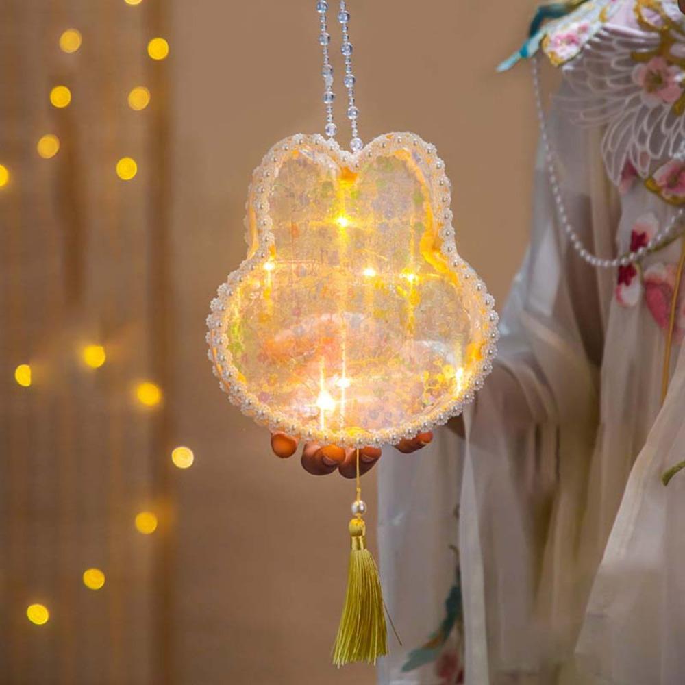 Luminous Butterfly Lantern Handmade Rabbit Lantern Flower Hoop Lamp  Mid-Autumn Festival Style 5