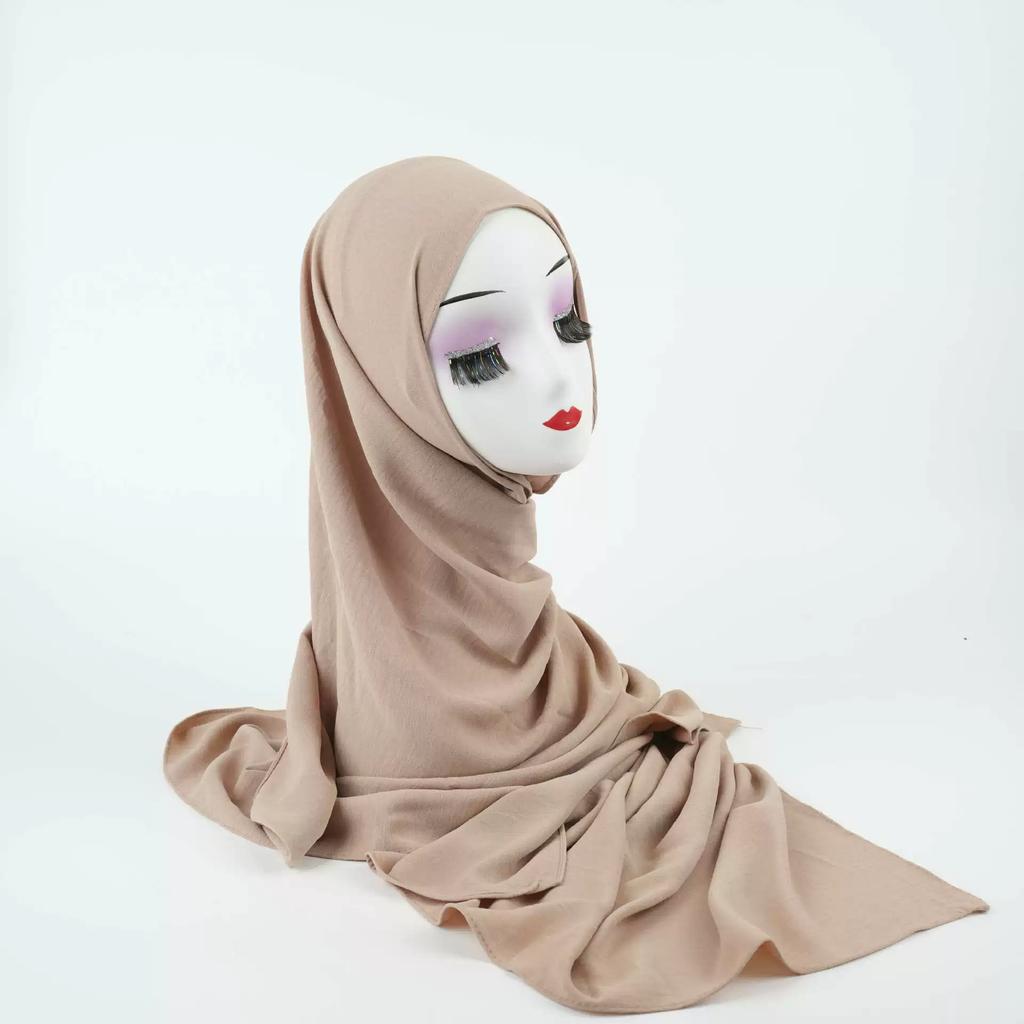 Fashion Strechy Cotton Jersey Hijab For Women Muslim Scarf Plain Long Shawls Islamic Turban Headbands Foulard New Headscarf Wrap
