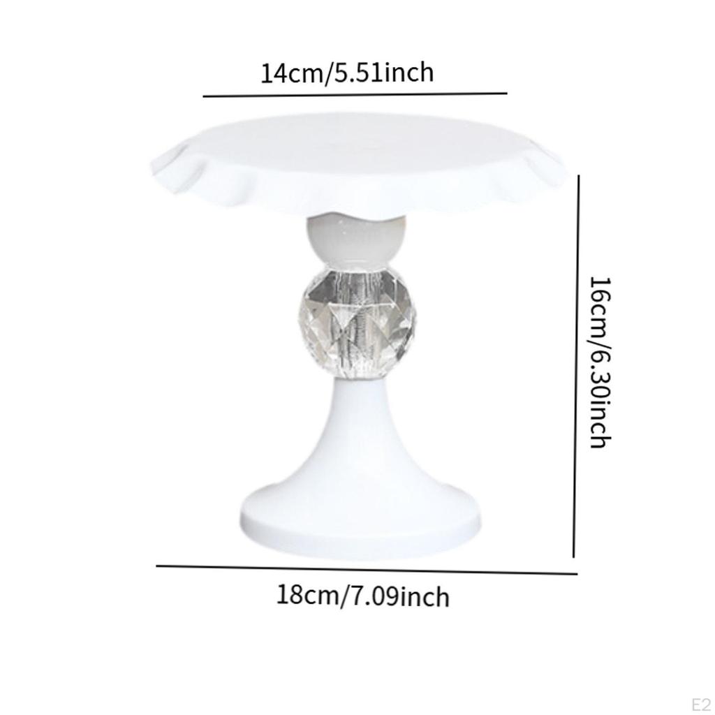 Cake Stand Pedestal Fruit Display Holder Snack Candy Plate for Table