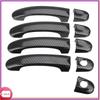 Prominent 9Pcs Set ABS Chrome Door Handle Covers Trim For TRANSPORTER T5 T6 CADDY VAN 2003-2015 Carbon Fiber Style