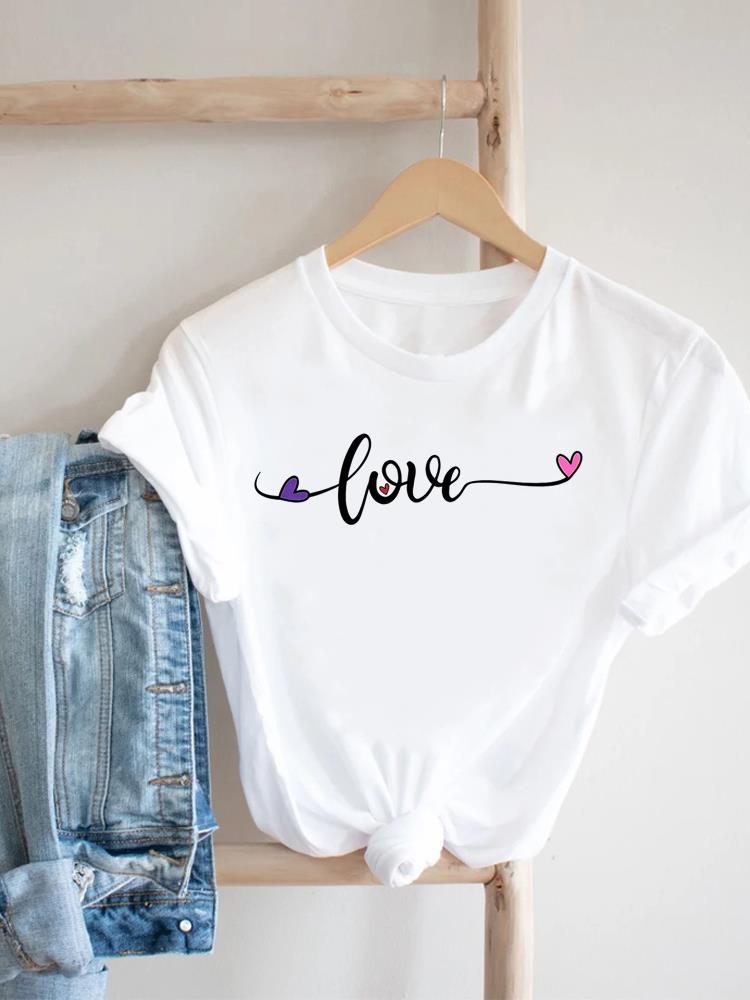 Trend Lovely Flower Cute Unisex T Shirt Short Sleeve Tee Ladies Casual Top Female Clothing Fashion Tshirt