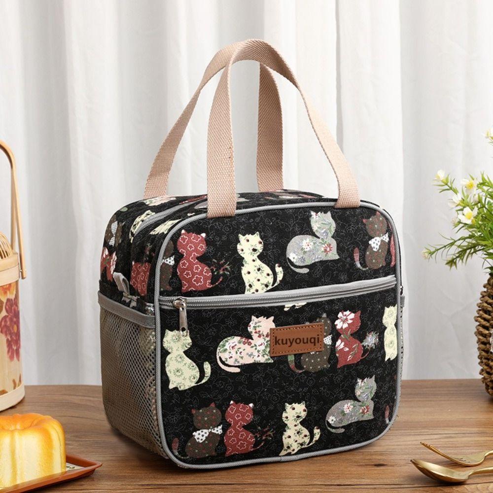 Fashion Handbag Lunch Bag Large Capacity Thermal Waterproof Insulated Bag Kawaii Cute Thickened Thermal Insulation Bag Women